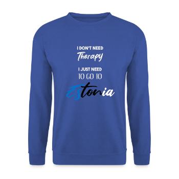 Estland Geschenkidee Estonia lustiger Spruch - Unisex Pullover - Royalblau - Vorne - Alina (178cm) & Michal (187cm)