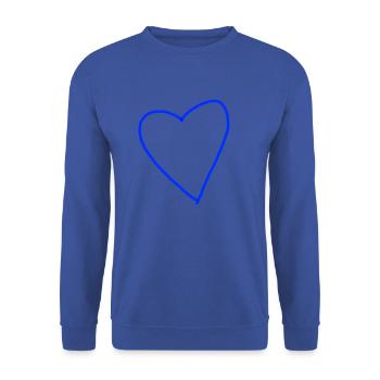 Blue Heart Dark Blue Royal Blue Love In Love - Unisex Sweatshirt - royal blue - Front - Alina (178cm) & Michal (187cm)