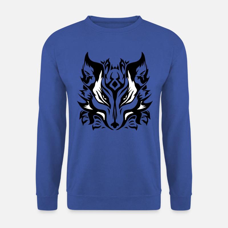 Wolf / Fox Face - Unisex Pullover - Royalblau
