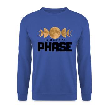 Ce n’est qu’une phase - Moon Phases Design - Sweat-shirt Unisexe - bleu royal - Devant - Alina (178cm) & Michal (187cm)