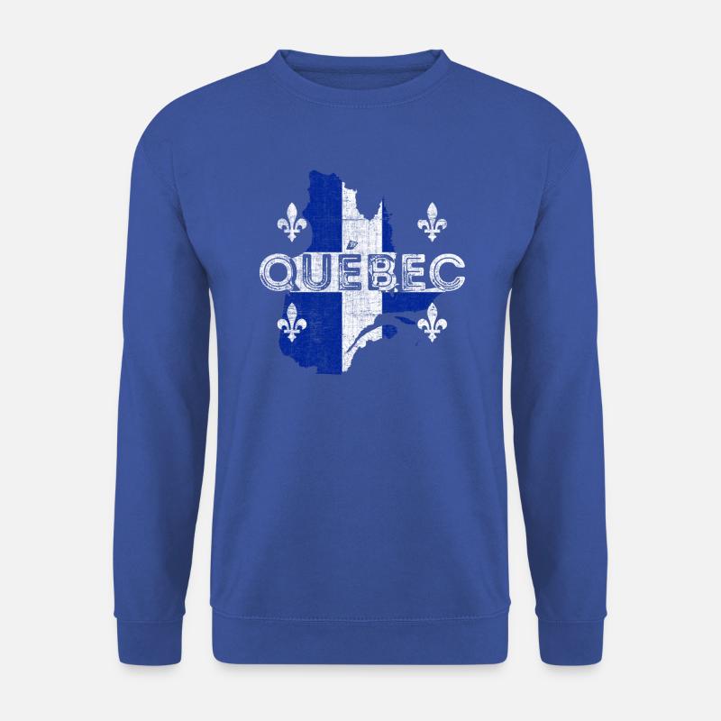 Quebec Karte Form und Flagge - Unisex Pullover - Royalblau