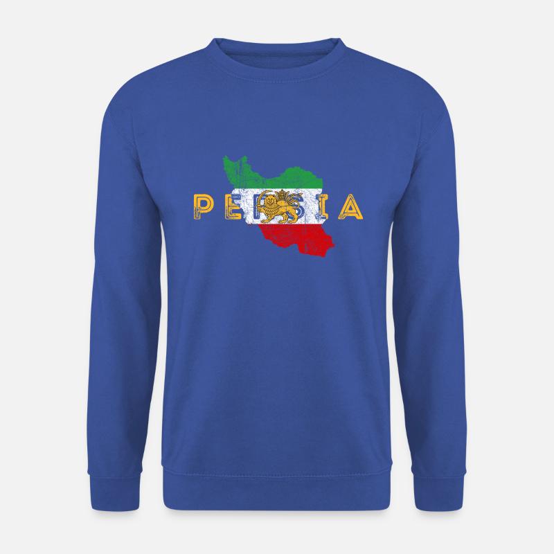 Persien Form und Flagge - Unisex Pullover - Royalblau