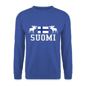 Finland - Unisex Pullover - Royalblau - Vorne - Alina (178cm) & Michal (187cm)