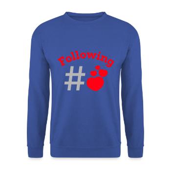 hashtag love - Unisex Sweatshirt - royal blue - Front - Alina (178cm) & Michal (187cm)