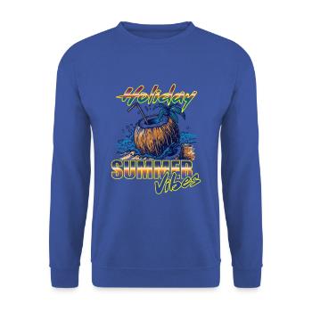 T Shirt Holiday - Unisex Sweatshirt - royal blue - Front - Alina (178cm) & Michal (187cm)