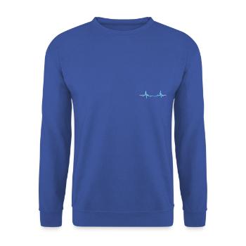 Heartline skateboard néon - Sweat-shirt Unisexe - bleu royal - Devant - Alina (178cm) & Michal (187cm)