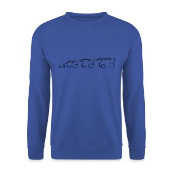Tractor chopper machine agriculture farmer - Unisex Sweatshirt - royal blue - Front - Alina (178cm) & Michal (187cm)