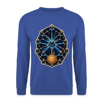 Routing Node Sternkarte Netzwerk - Unisex Pullover - Royalblau - Vorne - Alina (178cm) & Michal (187cm)