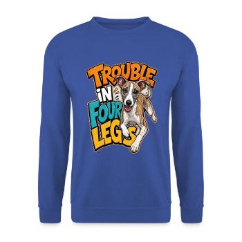 Whippet - Unisex Pullover - Royalblau - Vorne - Alina (178cm) & Michal (187cm)