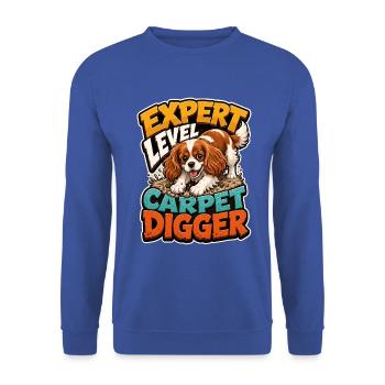 Kavallerier King Charles Spaniel - Unisex Pullover - Royalblau - Vorne - Alina (178cm) & Michal (187cm)