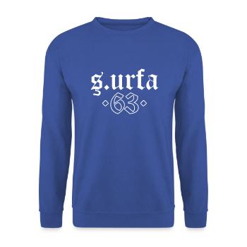 Sanliurfa 63 Türkei Turkiye Geschenk Urlaub Türk - Unisex Pullover - Royalblau - Vorne - Alina (178cm) & Michal (187cm)