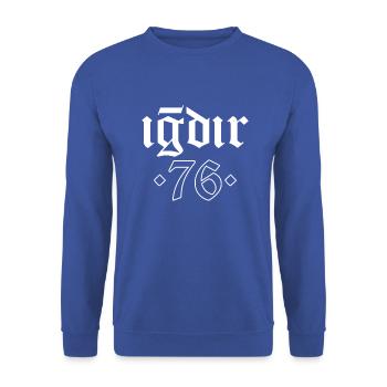 Igdir 76 Turkey Turkiye Gift Holiday Turk TR - Unisex Sweatshirt - royal blue - Front - Alina (178cm) & Michal (187cm)