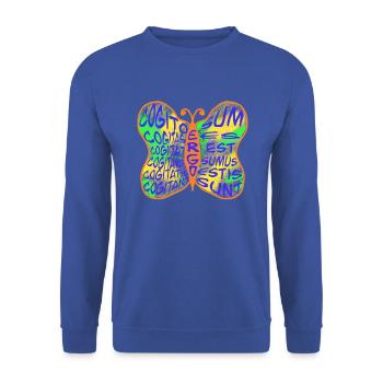 Die Philosophin! Das Streberinnen-Shirt! - Unisex Pullover - Royalblau - Vorne - Alina (178cm) & Michal (187cm)