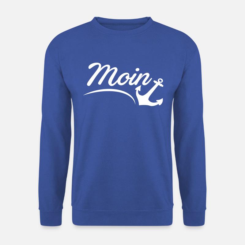 Moin Anker Herz Gruß Norddeutschland Hamburg Küste - Unisex Pullover - Royalblau