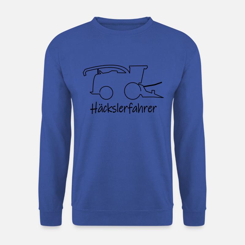 Häcksler Maisernte mit Schriftzug Häcksler Fahrer - Unisex Pullover - Royalblau