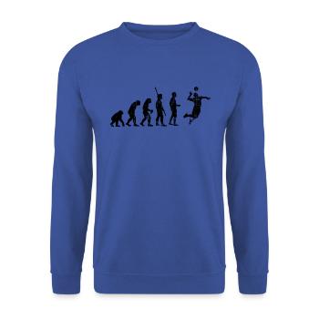 Volleyball Hoodie - Unisex Pullover - Royalblau - Vorne - Alina (178cm) & Michal (187cm)