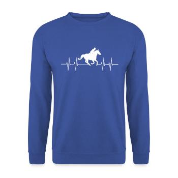 Rythme cardiaque - Sweat-shirt Unisexe - bleu royal - Devant - Alina (178cm) & Michal (187cm)