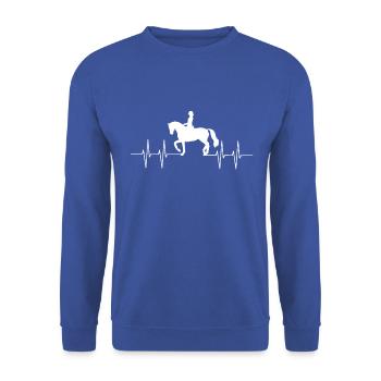 Rythme cardiaque - Sweat-shirt Unisexe - bleu royal - Devant - Alina (178cm) & Michal (187cm)