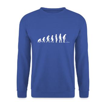 Evolution Golf - Unisex Pullover - Royalblau - Vorne - Alina (178cm) & Michal (187cm)