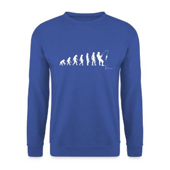evolution fishing fisherman - Unisex Sweatshirt - royal blue - Front - Alina (178cm) & Michal (187cm)