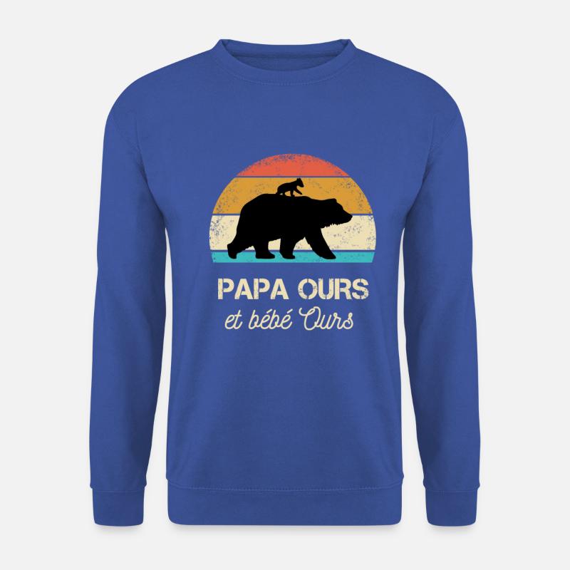 Papa Bär kleiner Bär - Unisex Pullover - Royalblau