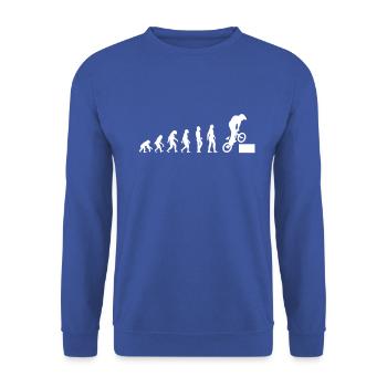 evolution BMX hop - Sweat-shirt Unisexe - bleu royal - Devant - Alina (178cm) & Michal (187cm)