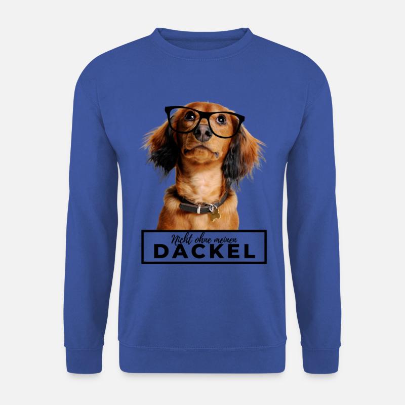 Nicht ohne meinen Dackel - Dackel mit Brille - Unisex Pullover - Royalblau