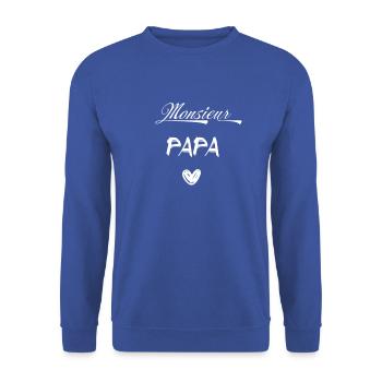 cadeau fête papa - Sweat-shirt Unisexe - bleu royal - Devant - Alina (178cm) & Michal (187cm)