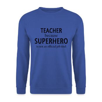 professeur - Sweat-shirt Unisexe - bleu royal - Devant - Alina (178cm) & Michal (187cm)