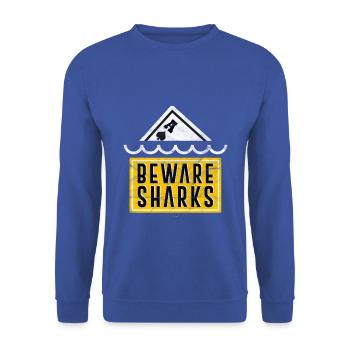 COOL POKERSHIRT ROYAL FLUSH POKER HAI POISON - Unisex Sweatshirt - royal blue - Front - Alina (178cm) & Michal (187cm)
