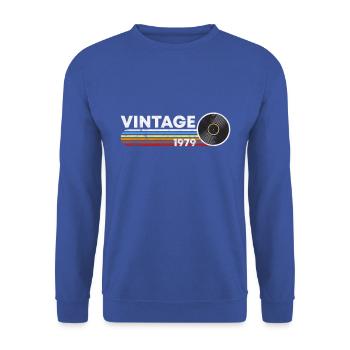 40 BIRTHDAY GIFT FORTY FOUR RETRO VINTAGE 1979 - Unisex Sweatshirt - royal blue - Front - Alina (178cm) & Michal (187cm)