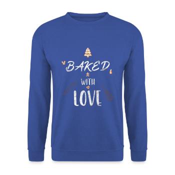 CHRISTMAS BAKING BEAUTIFUL CHRISTMAS CHRISTMAS - Unisex Sweatshirt - royal blue - Front - Alina (178cm) & Michal (187cm)
