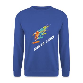 SANTA CRUZ SKATEBOARD GIFTS CHRISTMAS - Unisex Sweatshirt - royal blue - Front - Alina (178cm) & Michal (187cm)