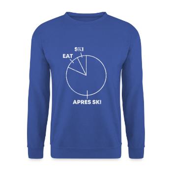 APRES SKI SNOWBOARDER SKIERS PARTY SKI HOLIDAY - Unisex Sweatshirt - royal blue - Front - Alina (178cm) & Michal (187cm)