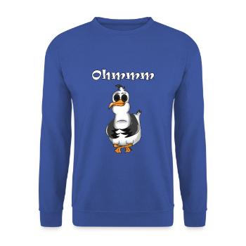 CADEAUX YOGA MÉDITATION OHMMM SEAGULL - Sweat-shirt Unisexe - bleu royal - Devant - Alina (178cm) & Michal (187cm)