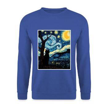 KATZEN PORTRAI - Unisex Pullover - Royalblau - Vorne - Alina (178cm) & Michal (187cm)
