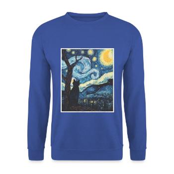 KATZEN PORTRAI - Unisex Pullover - Royalblau - Vorne - Alina (178cm) & Michal (187cm)