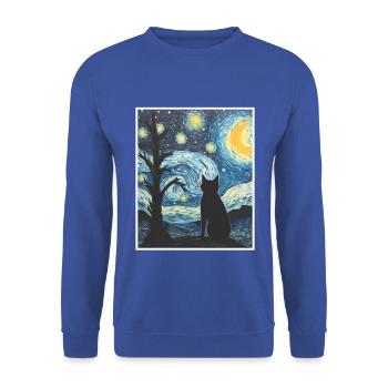 KATZEN PORTRAI - Unisex Pullover - Royalblau - Vorne - Alina (178cm) & Michal (187cm)