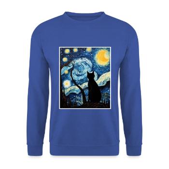 KATZEN PORTRAI - Unisex Pullover - Royalblau - Vorne - Alina (178cm) & Michal (187cm)