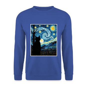 KATZEN PORTRAI - Unisex Pullover - Royalblau - Vorne - Alina (178cm) & Michal (187cm)
