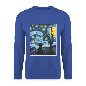 KATZEN PORTRAI - Unisex Pullover - Royalblau - Vorne - Alina (178cm) & Michal (187cm)