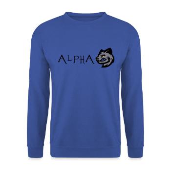 Wolf Wolf Alpha - Unisex Pullover - Royalblau - Vorne - Alina (178cm) & Michal (187cm)
