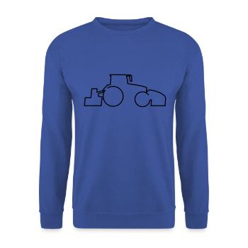 Tractor silo grass mowing field crop - Unisex Sweatshirt - royal blue - Front - Alina (178cm) & Michal (187cm)