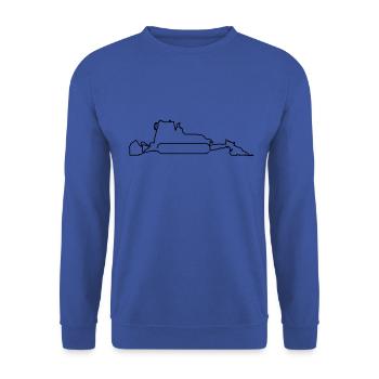 Pentes Bully Neige nivellement Toilettage - Sweat-shirt Unisexe - bleu royal - Devant - Alina (178cm) & Michal (187cm)