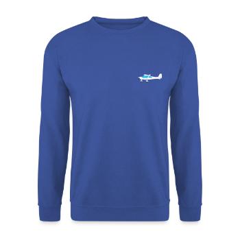 Flugzeug Pilot Flieger Ultraleichtflugzeug UL c42 - Unisex Pullover - Royalblau - Vorne - Alina (178cm) & Michal (187cm)