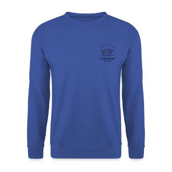 Build your Djutsuw - Sweat-shirt Unisexe - bleu royal - Devant - Alina (178cm) & Michal (187cm)