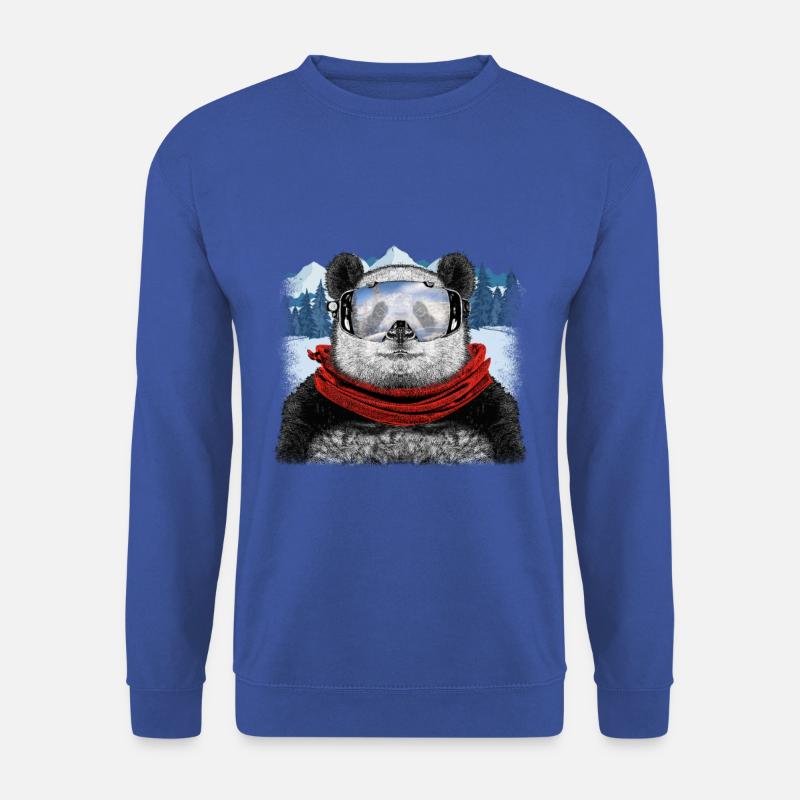 ski panda - Unisex Pullover - Royalblau
