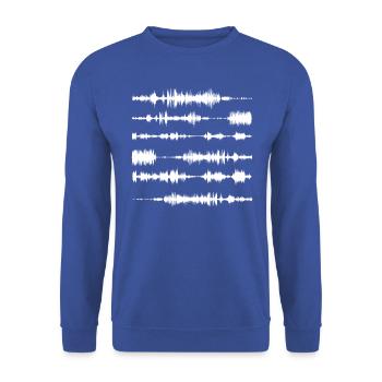Musique bitrates - Sweat-shirt Unisexe - bleu royal - Devant - Alina (178cm) & Michal (187cm)