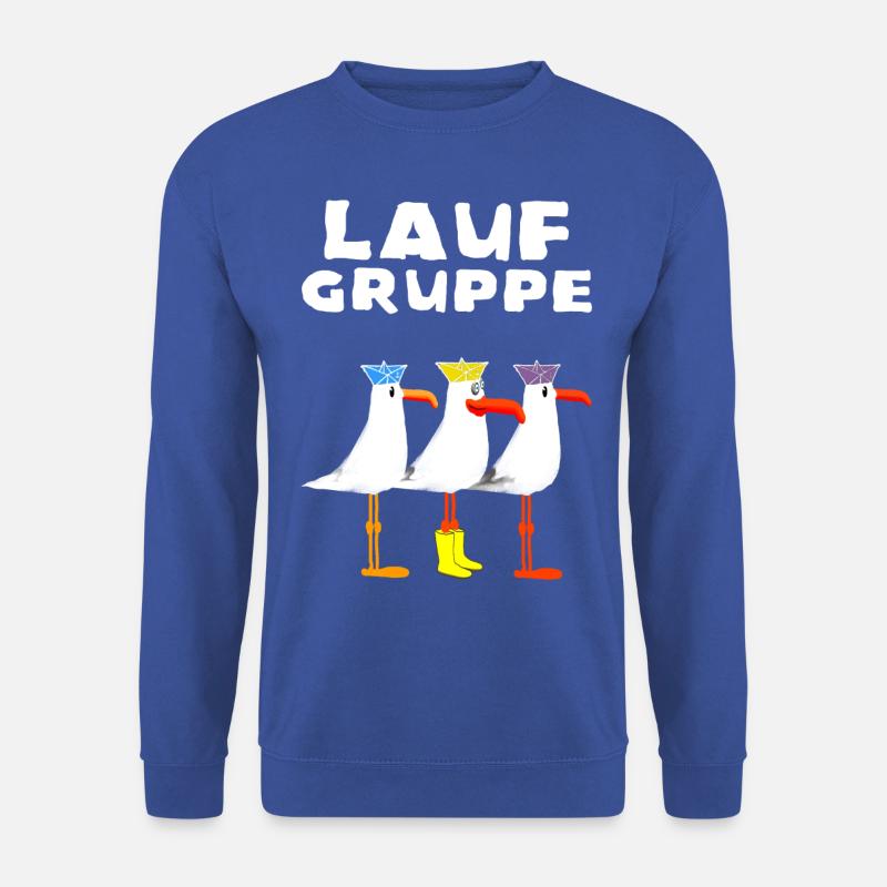 Lauf Gruppe Training Laufen Joggen Sport Jogger - Unisex Pullover - Royalblau
