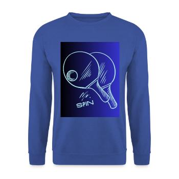 Mr Spin Tennis Tischtennis - Unisex Pullover - Royalblau - Vorne - Alina (178cm) & Michal (187cm)